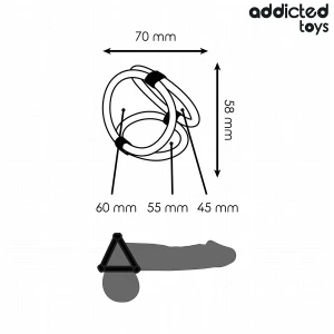 ADDICTED TOYS - ANNEAU PÃNIS TRIPLE